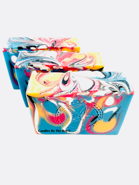 Capri Coconut Milk Soap- scented with a beautiful blend of light top notes of bergamot, neroli, and lime. Middle notes of jasmine and orange blossom are perfectly paired alongside base notes of amber and cedar.