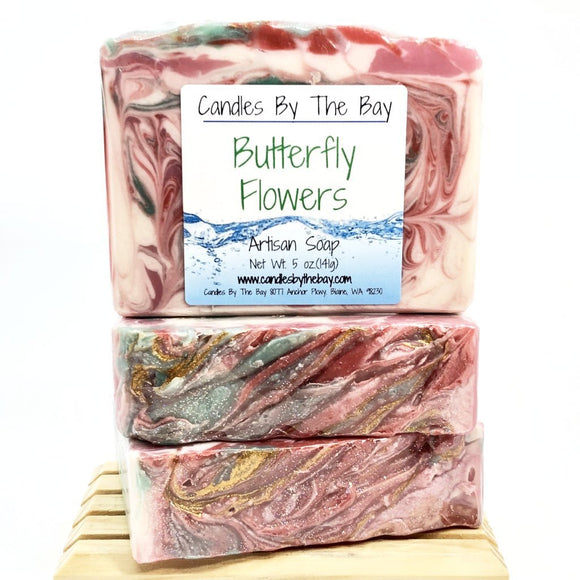 Butterfly Flowers Coconut Milk Soap